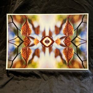 Super cool & unique abstract art print with Fall leaf design #abstractart #Fall